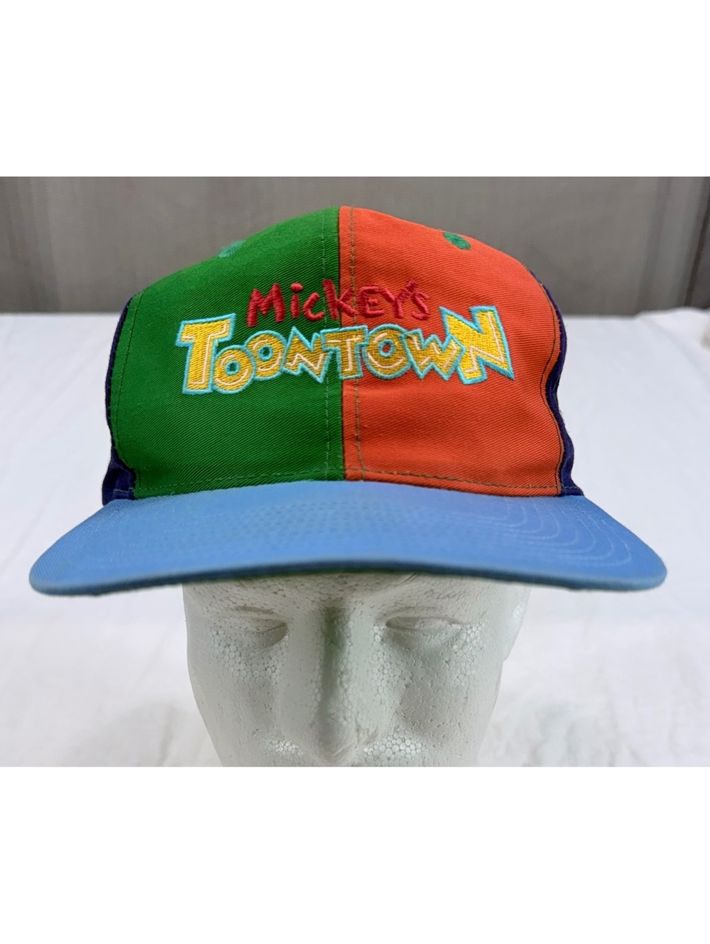 Vintage Mickey's Toontown Disneyland Snapback Hat Multicolor Adjustable